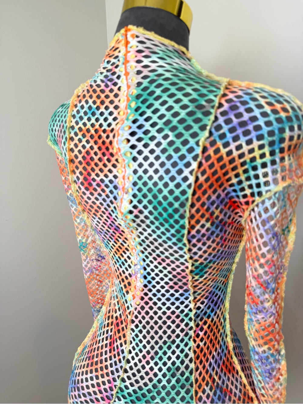 Colorful Fishnet Dress - Picture 8 of 16